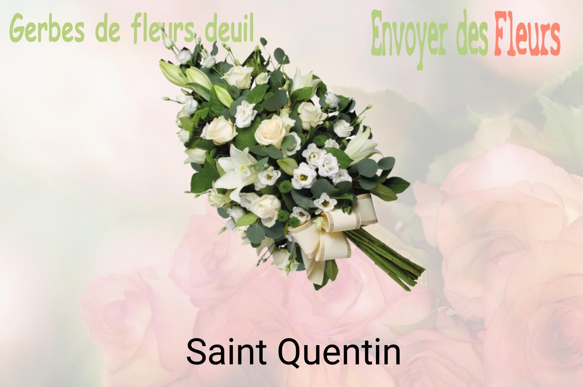 Gerbe de fleurs de deuil livrée à Saint-Quentin